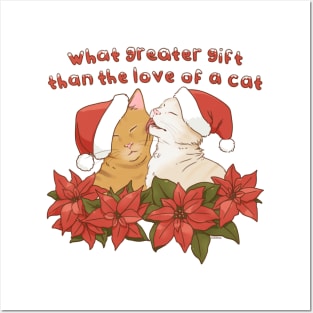 Cute Orange Christmas Cats Posters and Art